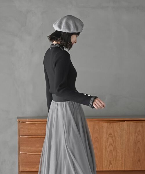 rps（アールピーエス）の「ベレー帽（ハンチング/ベレー帽・レディース・グレー系その他/ブラック/ブラウン系その他/杢グレー/ベージュ系その他/ボルドー・フリー）」の8枚目の写真