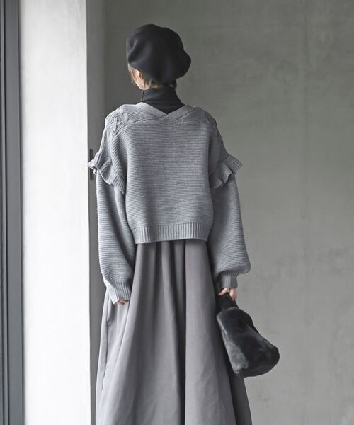 rps（アールピーエス）の「ベレー帽（ハンチング/ベレー帽・レディース・グレー系その他/ブラック/ブラウン系その他/杢グレー/ベージュ系その他/ボルドー・フリー）」の13枚目の写真