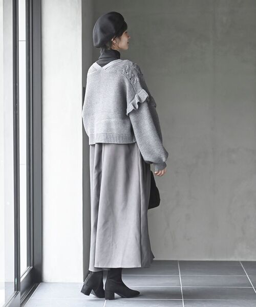 rps（アールピーエス）の「ベレー帽（ハンチング/ベレー帽・レディース・グレー系その他/ブラック/ブラウン系その他/杢グレー/ベージュ系その他/ボルドー・フリー）」の14枚目の写真