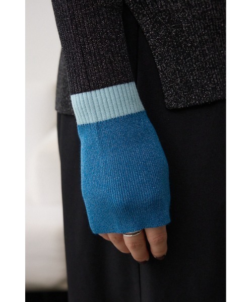 AZUL by moussy(アズールバイマウジー)の「グリッターリブ長袖ニットトップス(ニット/セーター・レディース・ブラック/グレー・SMALL/MEDIUM)」の12枚目の写真