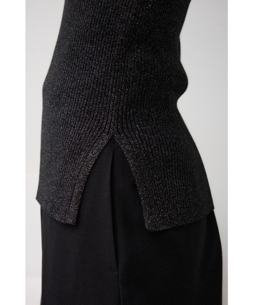 AZUL by moussy(アズールバイマウジー)の「グリッターリブ長袖ニットトップス(ニット/セーター・レディース・ブラック/グレー・SMALL/MEDIUM)」の13枚目の写真
