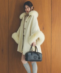 SNIDEL | ファー付きミドルケープコート(その他アウター)