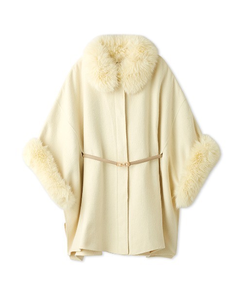 ファー付きミドルケープコート（その他アウター）｜SNIDEL