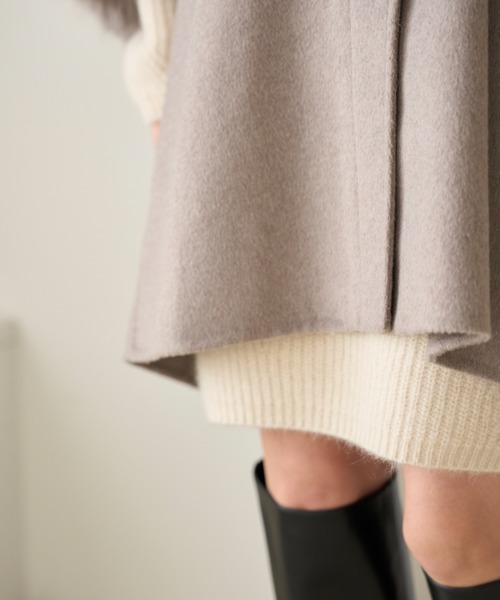 SNIDEL（スナイデル）の「ファー付きミドルケープコート（その他