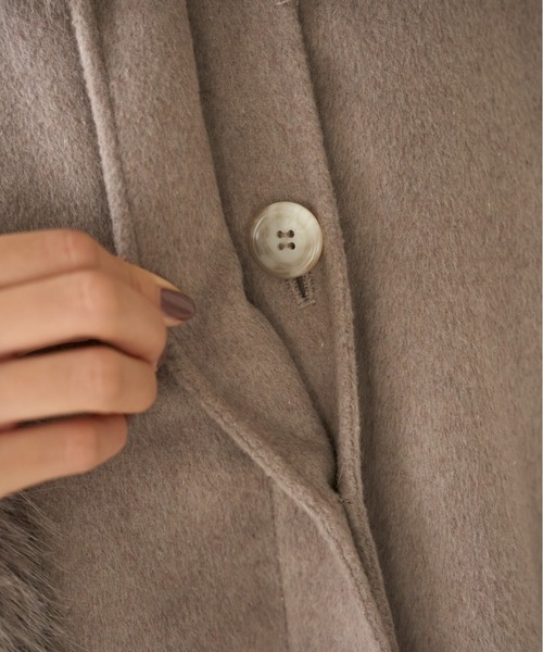 SNIDEL ファー付きミドルケープコート ファー付きミドルケープコート(コート)｜アウター｜SNIDEL(スナイデル