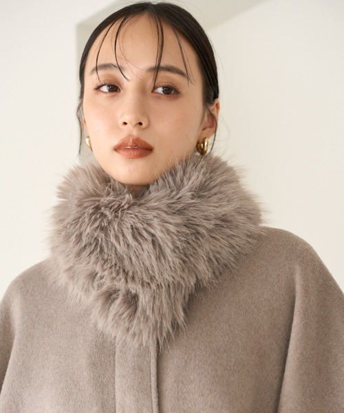 ファー付きミドルケープコート（その他アウター）｜SNIDEL（スナイデル