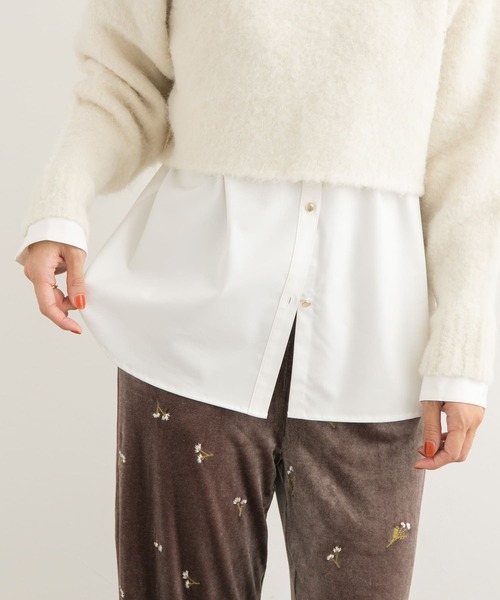 URBAN RESEARCH DOORS(アーバンリサーチドアーズ)の「ゴールドボタンチュニックシャツ(シャツ/ブラウス・レディース・オフホワイト・MEDIUM)」の3枚目の写真