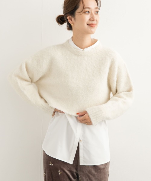URBAN RESEARCH DOORS(アーバンリサーチドアーズ)の「ゴールドボタンチュニックシャツ(シャツ/ブラウス・レディース・オフホワイト・MEDIUM)」の5枚目の写真
