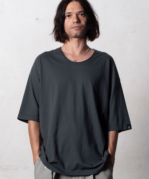 EGO TRIPPING（エゴトリッピング）の「mt9376- CREWNOT Tシャツ（Tシャツ/カットソー・メンズ・ホワイト/チャコール/ブラック/グレー・46/48）」の6枚目の写真