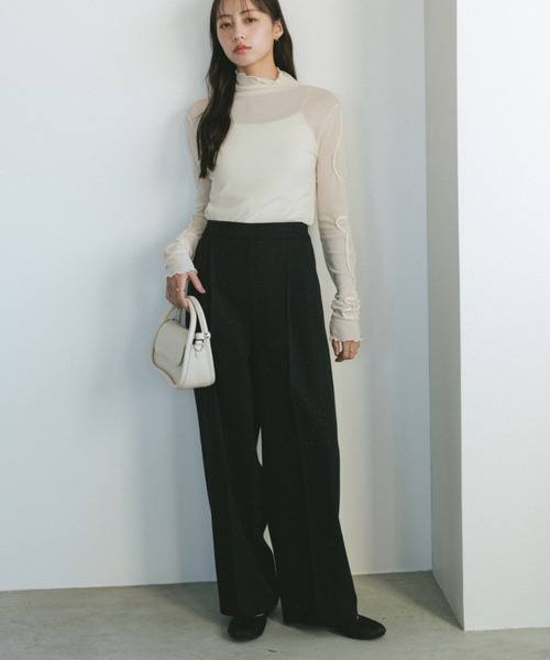 VANNIE U(ヴァニーユー)の「ストーンカラースラックスパンツ/SML展開(スラックス・レディース・ブラック/グレー・S/M/L)」の21枚目の写真