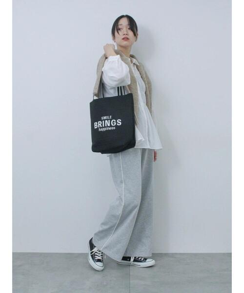 Samansa Mos2 blue（サマンサモスモスブルー）の「ロゴニットトートバッグ（ハンドバッグ・レディース・ブラック/グリーン/キナリ・F）」の16枚目の写真