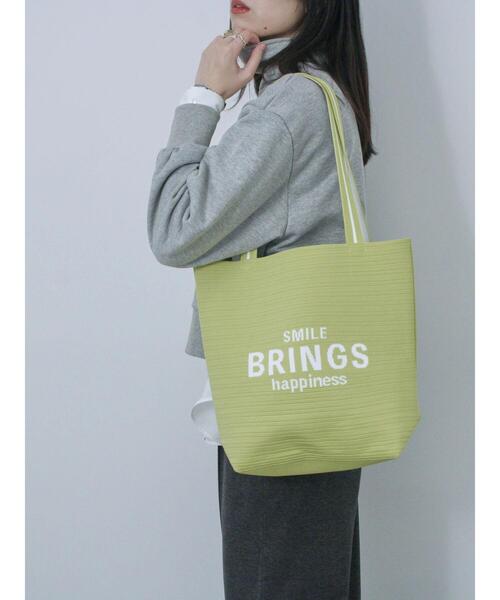 Samansa Mos2 blue（サマンサモスモスブルー）の「ロゴニットトートバッグ（ハンドバッグ・レディース・ブラック/グリーン/キナリ・F）」の18枚目の写真