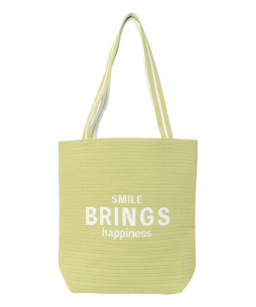 Samansa Mos2 blue（サマンサモスモスブルー）の「ロゴニットトートバッグ（ハンドバッグ・レディース・ブラック/グリーン/キナリ・F）」の14枚目の写真