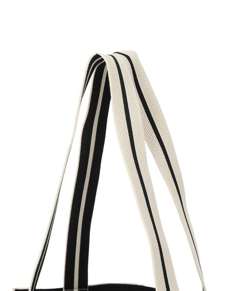 Samansa Mos2 blue（サマンサモスモスブルー）の「ロゴニットトートバッグ（ハンドバッグ・レディース・ブラック/グリーン/キナリ・F）」の6枚目の写真