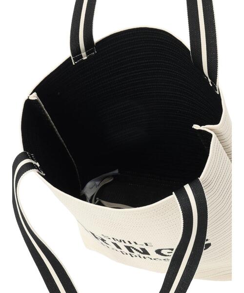 Samansa Mos2 blue（サマンサモスモスブルー）の「ロゴニットトートバッグ（ハンドバッグ・レディース・ブラック/グリーン/キナリ・F）」の9枚目の写真