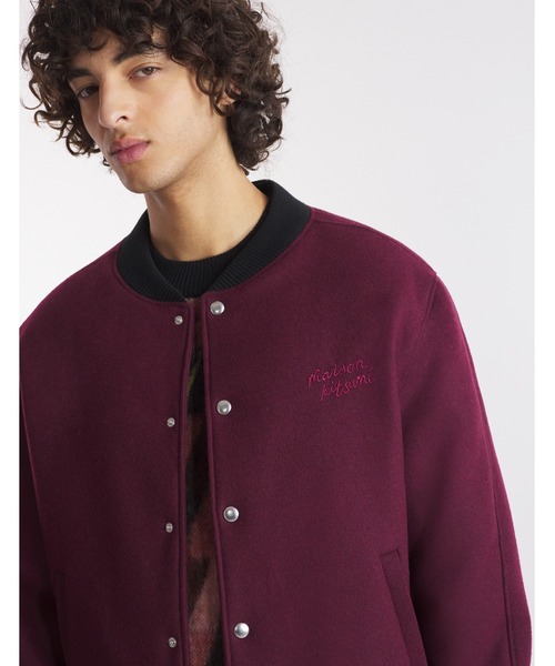 Maison Kitsune(メゾンキツネ)の「TEDDY BLOUSON(スタジャン・メンズ・レッド系その他・XS/S/M/L)」の6枚目の写真