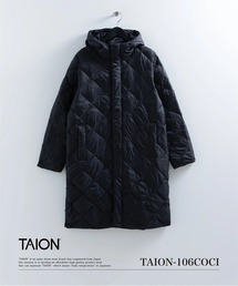 【TAION(タイオン)】〈ユニセックス〉シティ フード ロングダウンジャケット