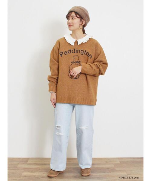 Samansa Mos2（サマンサ モスモス）の「【Paddington×Samansa Mos2】ジャカードニット（ニット/セーター・レディース・オフホワイト/グレー/キャメル・F）」の17枚目の写真