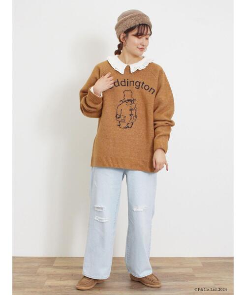 Samansa Mos2（サマンサ モスモス）の「【Paddington×Samansa Mos2】ジャカードニット（ニット/セーター・レディース・オフホワイト/グレー/キャメル・F）」の18枚目の写真