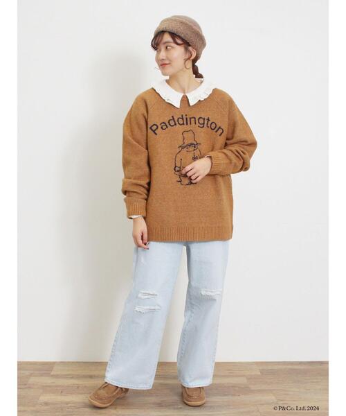 Samansa Mos2（サマンサ モスモス）の「【Paddington×Samansa Mos2】ジャカードニット（ニット/セーター・レディース・オフホワイト/グレー/キャメル・F）」の19枚目の写真