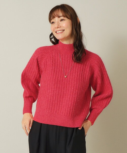 ITS'DEMO（イッツデモ）の「◆【マシンウォッシャブル】ふわもちリブニット（ニット/セーター・レディース・パープル/ライトブルー/ブルー/レッド系1・00）」の4枚目の写真