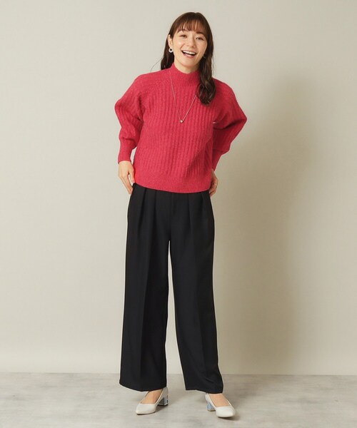 ITS'DEMO（イッツデモ）の「◆【マシンウォッシャブル】ふわもちリブニット（ニット/セーター・レディース・パープル/ライトブルー/ブルー/レッド系1・00）」の20枚目の写真