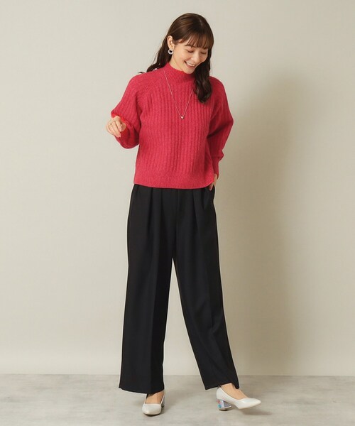 ITS'DEMO（イッツデモ）の「◆【マシンウォッシャブル】ふわもちリブニット（ニット/セーター・レディース・パープル/ライトブルー/ブルー/レッド系1・00）」の21枚目の写真