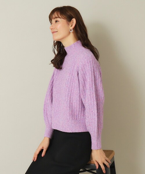 ITS'DEMO（イッツデモ）の「◆【マシンウォッシャブル】ふわもちリブニット（ニット/セーター・レディース・パープル/ライトブルー/ブルー/レッド系1・00）」の9枚目の写真