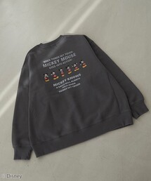 【Disney／ディズニー】coen限定 バックプリント裏起毛スウェット