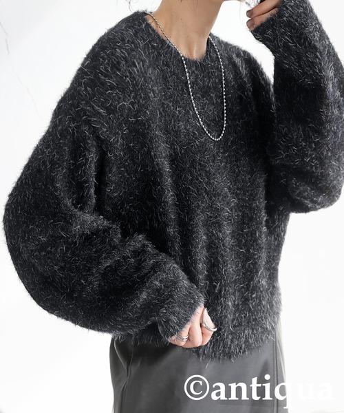 フェザーショートニット（ニット/セーター）｜antiqua（アンティカ）