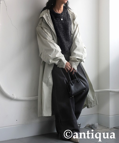antiqua(アンティカ)の「フェザーショートニット(ニット/セーター・レディース・ブラック・ONESIZE)」の6枚目の写真