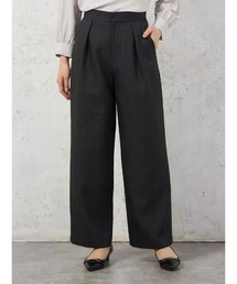 HARUYAMA(ハルヤマ)の【働ラク肩ラクスーツ】ウールライク ワイドパンツ ウォッシャブル ストレッチ SOFFICE 秋冬【レディース】(スーツパンツ)
