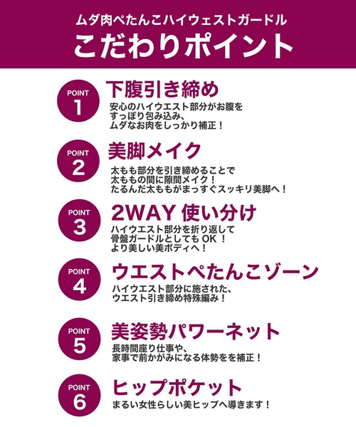 CALIFORNIA OUTFITTERS（カリフォルニア アウトフィッターズ）の「3-11B10 美尻 着圧補正 ハイウエストガードル ハーフスパッツ（インナーウェア/肌着・レディース・ベージュ/ブラック・S～Ｍ/L～LL/3L～4L）」の5枚目の写真