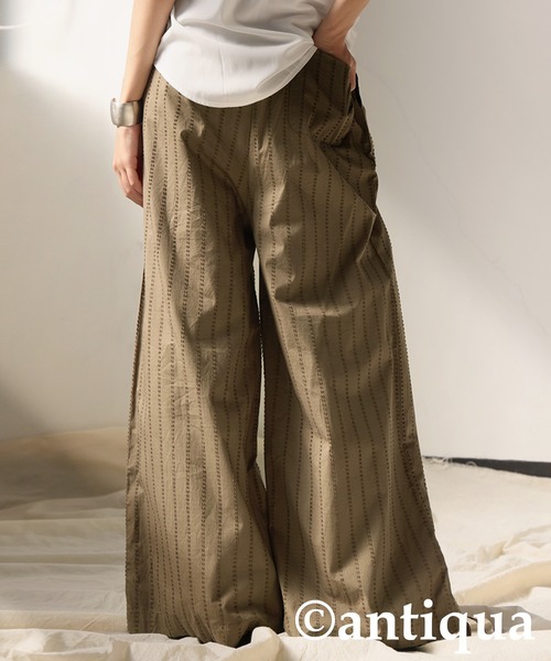 antiqua(アンティカ)の「コットンワイドパンツ(その他パンツ・レディース・ブラック/カーキ・MEDIUM/LARGE)」の9枚目の写真