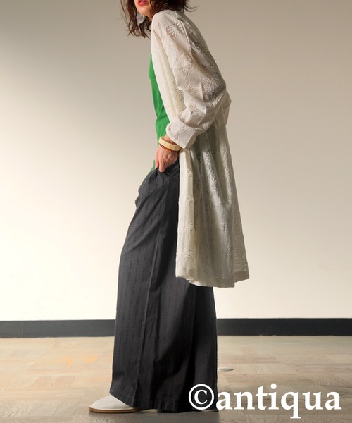 antiqua(アンティカ)の「コットンワイドパンツ(その他パンツ・レディース・ブラック/カーキ・MEDIUM/LARGE)」の4枚目の写真