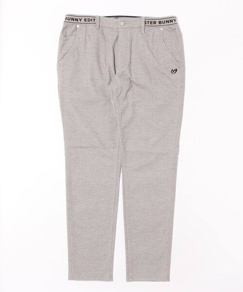 MASTER BUNNY EDITION 蓄熱裏地 中綿ロングパンツ ロゴ 白 MASTER