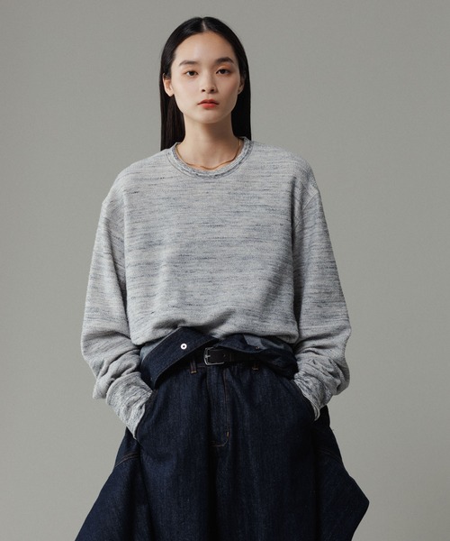 ADAM ET ROPE'（アダムエロペ）の「【リバーシブル/パイル】クルーネック スウェット プルオーバー / ロングシーズン着用可能（スウェット・メンズ・グレー系その他/ホワイト系その他7・L/M）」の18枚目の写真