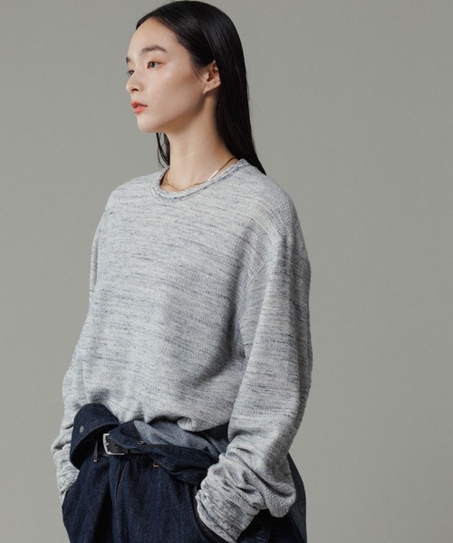 リバーシブル/パイル】クルーネック スウェット プルオーバー / ロング