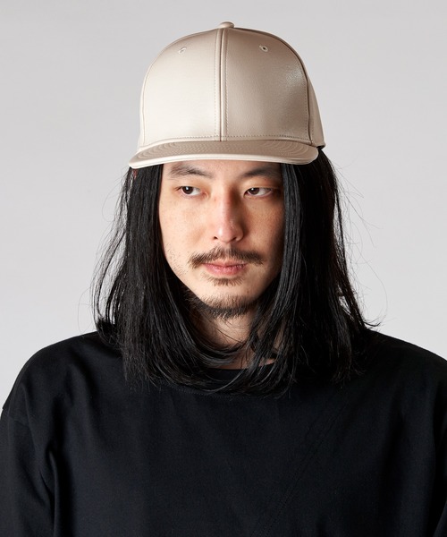 NO ID.(ノーアイディ)の「【NO ID.】Synthetic Leather BB Cap / シンセティック レザー BB キャップ(キャップ・メンズ・アイボリー/ブラック・ONE SIZE)」の20枚目の写真