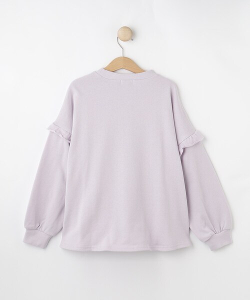 SHOO・LA・RUE(シューラルー)の「【130-150cm/洗える/姉妹リンク可】お袖フリルがアクセント アソートプリントスウェット(スウェット・キッズ・パープル/オフホワイト/ブラック/サックスブルー・13/14/15 )」の11枚目の写真