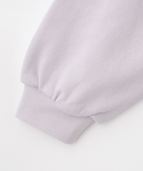 SHOO・LA・RUE(シューラルー)の「【130-150cm/洗える/姉妹リンク可】お袖フリルがアクセント アソートプリントスウェット(スウェット・キッズ・パープル/オフホワイト/ブラック/サックスブルー・13/14/15 )」の13枚目の写真