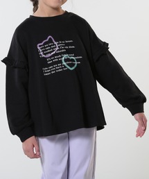 SHOO・LA・RUE | 【130-150cm/洗える/姉妹リンク可】お袖フリルがアクセント アソートプリントスウェット(スウェット)