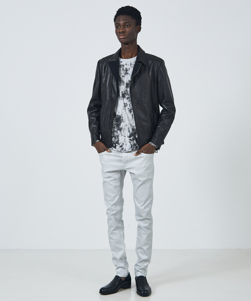 5351 POUR LES HOMMES（ゴーサンゴーイチプールオム）の「【25S/S】ダメージ ジャガード 長袖 Tシャツ（Tシャツ/カットソー・メンズ・ホワイト/ブラック・46/48/50/44）」の4枚目の写真