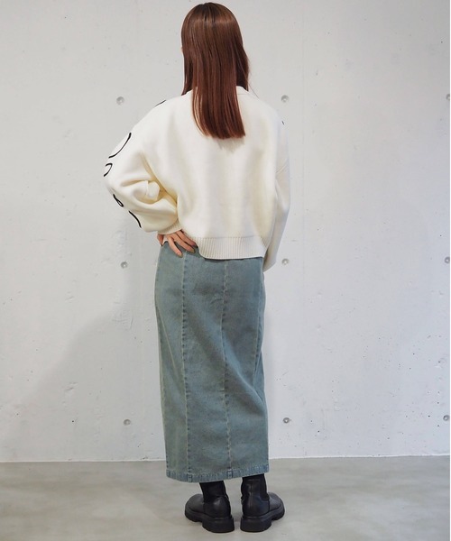 tiptop(ティップトップ)の「コード刺繍ニットプルオーバー(ニット/セーター・レディース・アイボリー/ブラック/ブルー・FREE)」の4枚目の写真