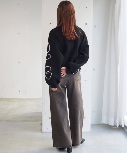 tiptop(ティップトップ)の「コード刺繍ニットプルオーバー(ニット/セーター・レディース・アイボリー/ブラック/ブルー・FREE)」の17枚目の写真