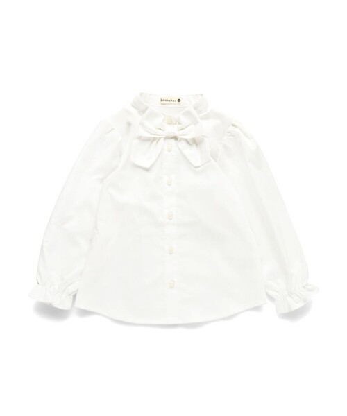 BRANSHES（ブランシェス）の「【フォーマル/リボン取り外し可】ブラウス（シャツ/ブラウス・キッズ・オフホワイト・110/120/130）」の2枚目の写真