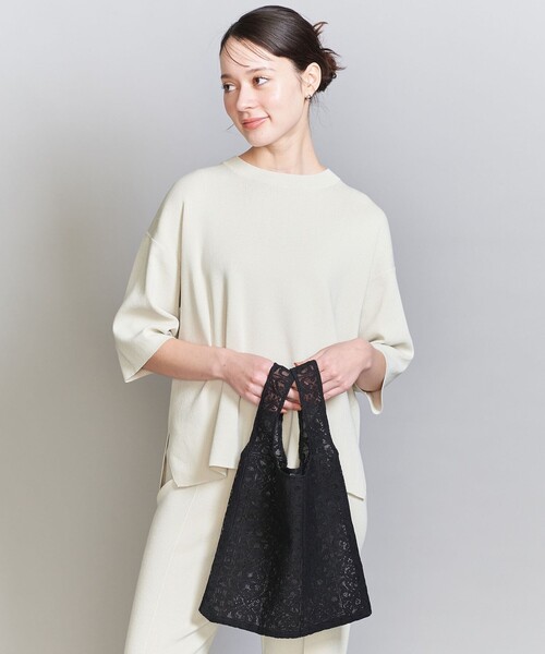 BEAUTY&YOUTH UNITED ARROWS(ビューティーアンドユースユナイテッドアローズ)の「レース トートバッグ(トートバッグ・レディース・ホワイト/ブラック・FREE)」の18枚目の写真
