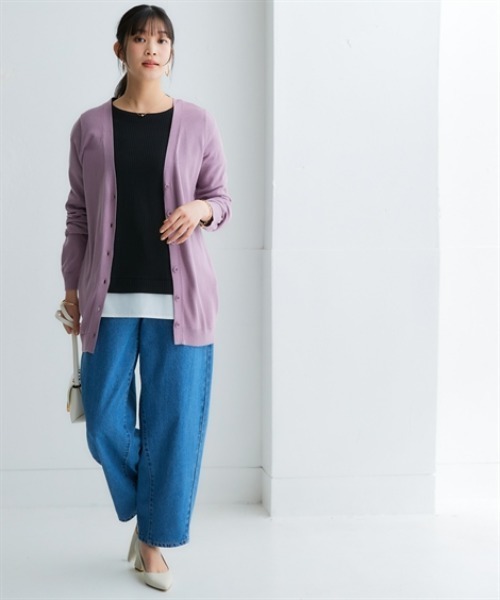 nissen（ニッセン）の「デニムカーブパンツ（デニムパンツ・レディース・ブルー/ネイビー/ライトブルー・3L/LL/L/M/S）」の6枚目の写真