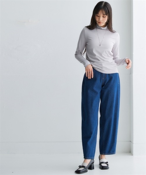 nissen（ニッセン）の「デニムカーブパンツ（デニムパンツ・レディース・ブルー/ネイビー/ライトブルー・3L/LL/L/M/S）」の9枚目の写真