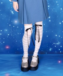 MILK（ミルク）の「ボーダー オーバーニー（ソックス/靴下）」